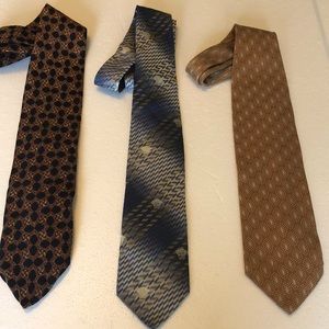 Tie trio, Giorgio Armani, Gianni Versace, Brioni